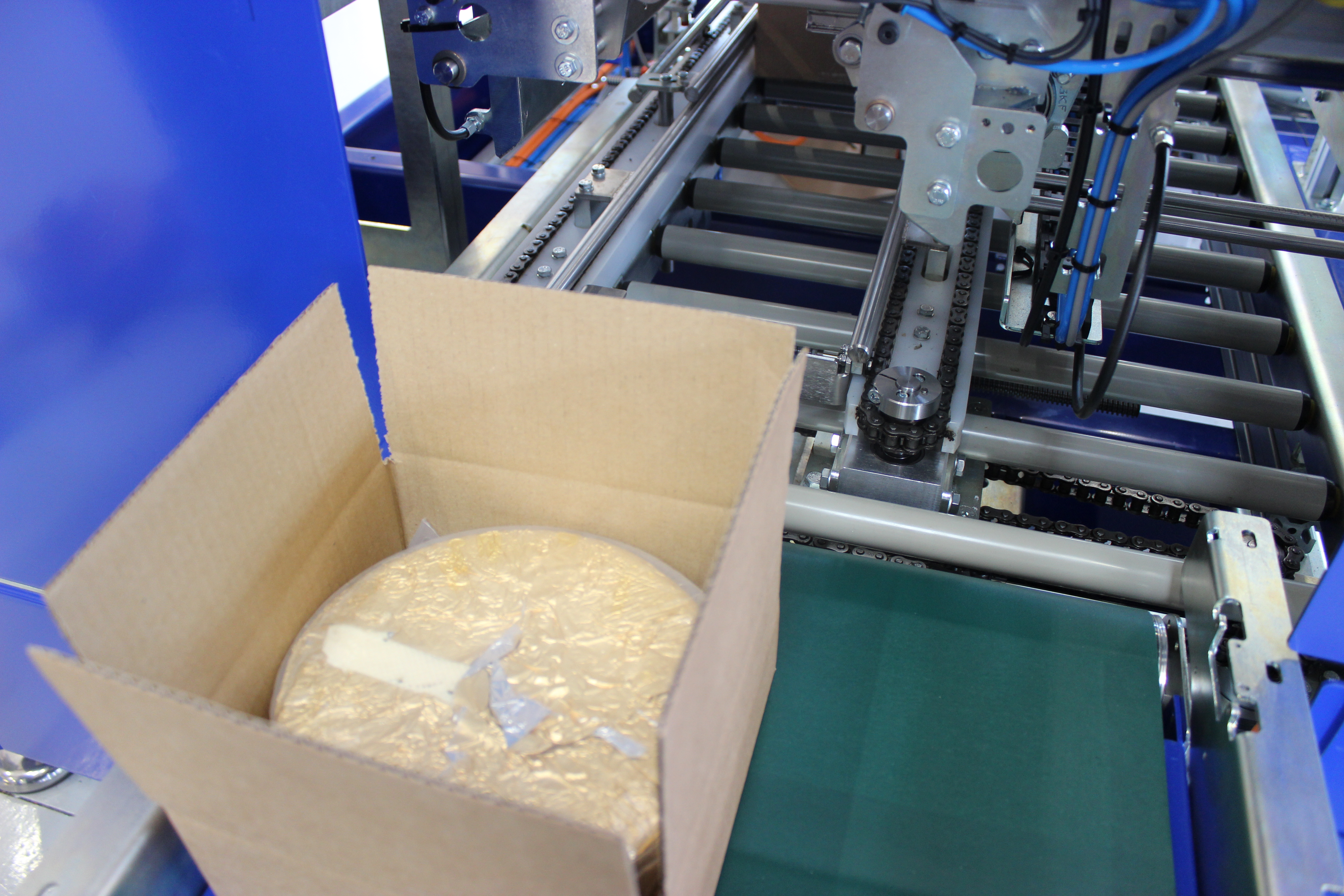 Pakning af oste i kasser - Egatec