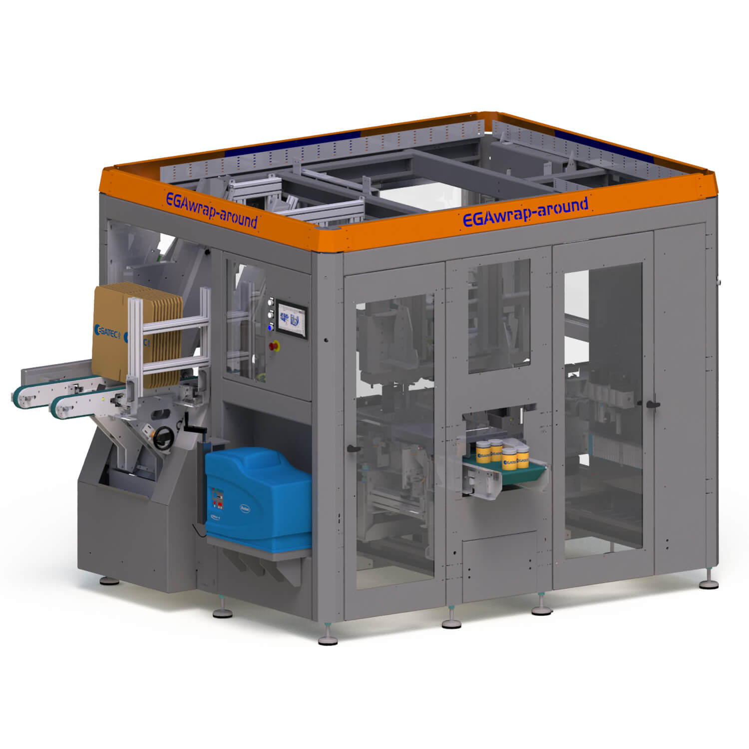 Wrap-around packaging machine